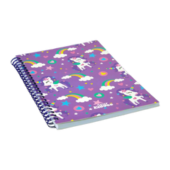 Unicorn Dreams A5 Lined Notebook – Purple