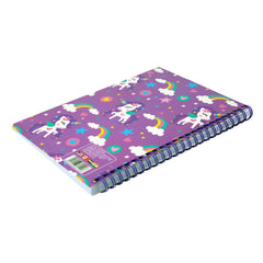 Unicorn Dreams A5 Lined Notebook – Purple