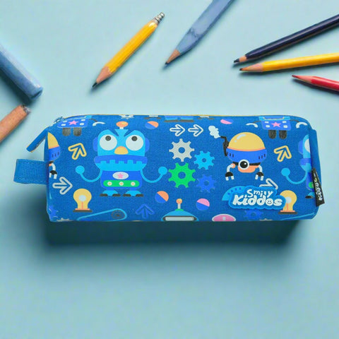 Image of Smily Kiddos Pencil Pouch Blue