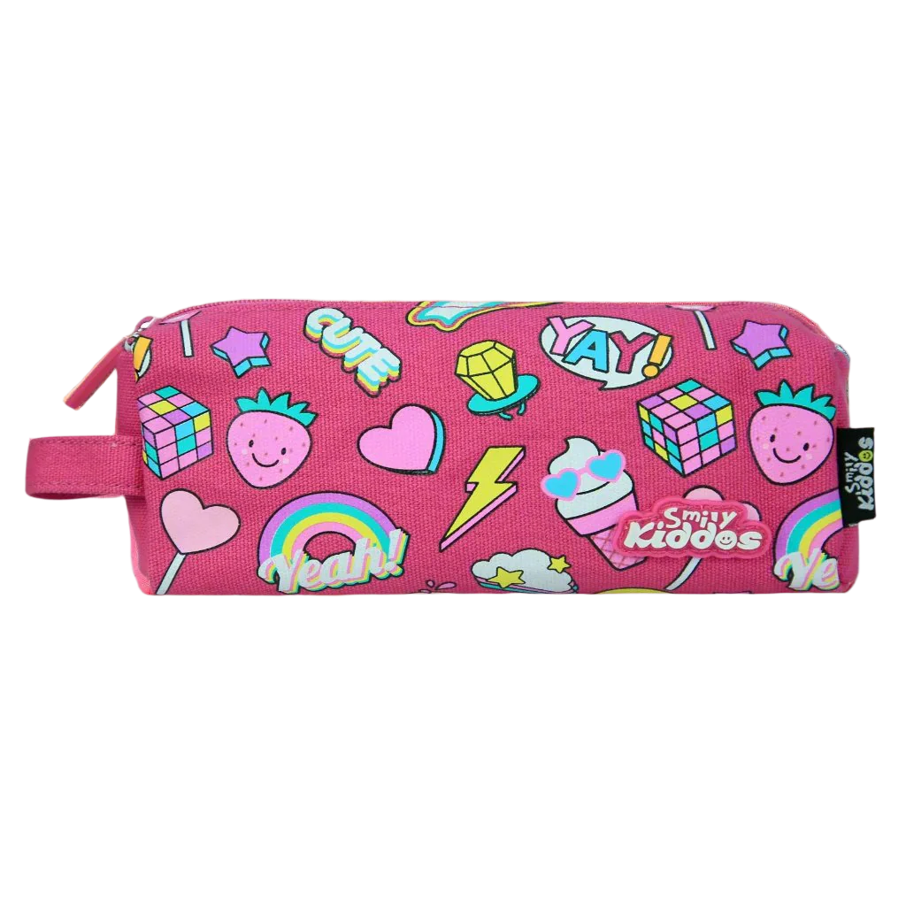 Playful Fun Theme Pencil Pouch – Pink