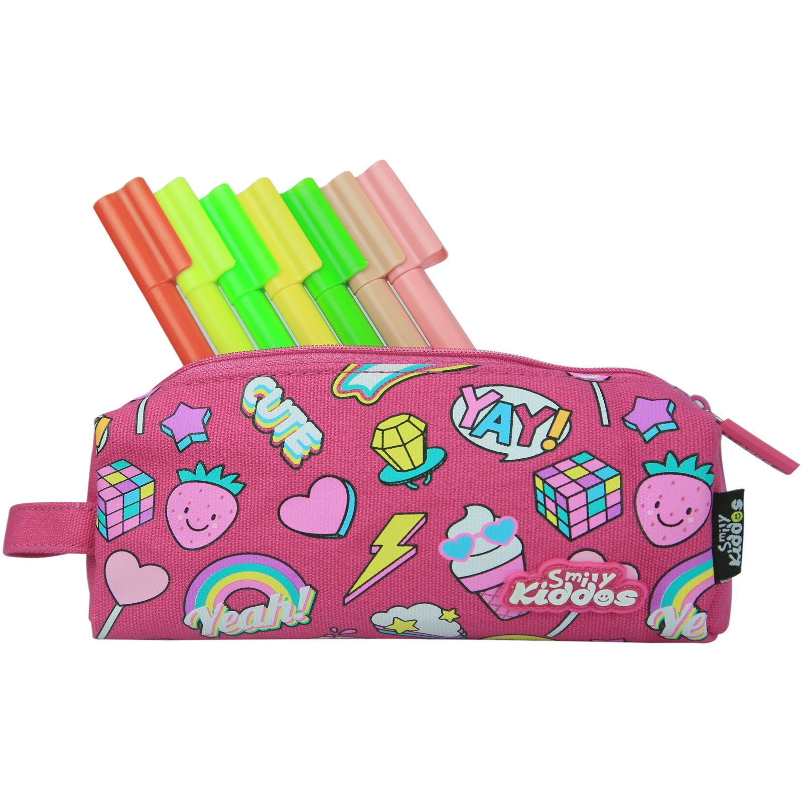 Playful Fun Theme Pencil Pouch – Pink