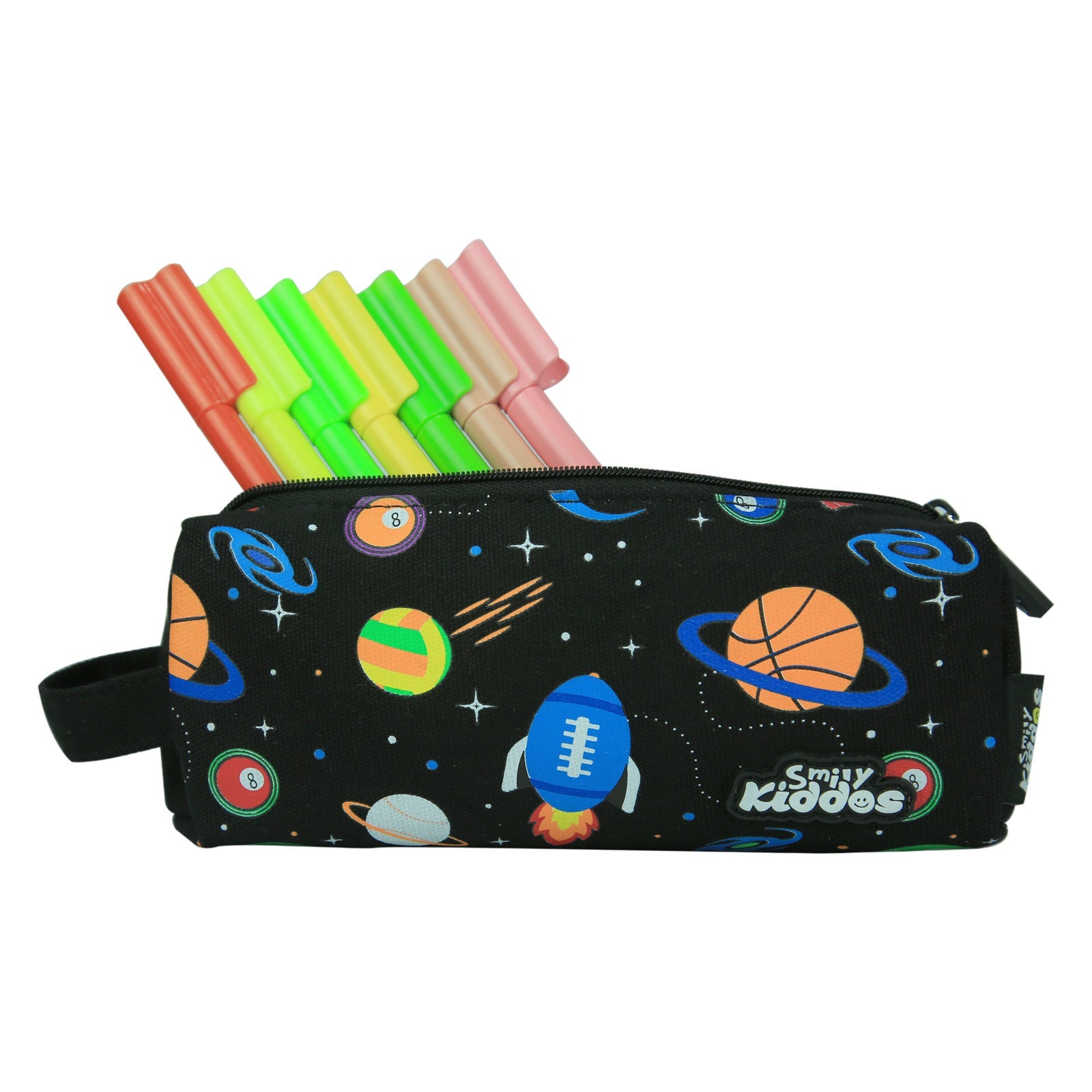 Galactic Explorer Pencil Pouch – Black (Space Theme)