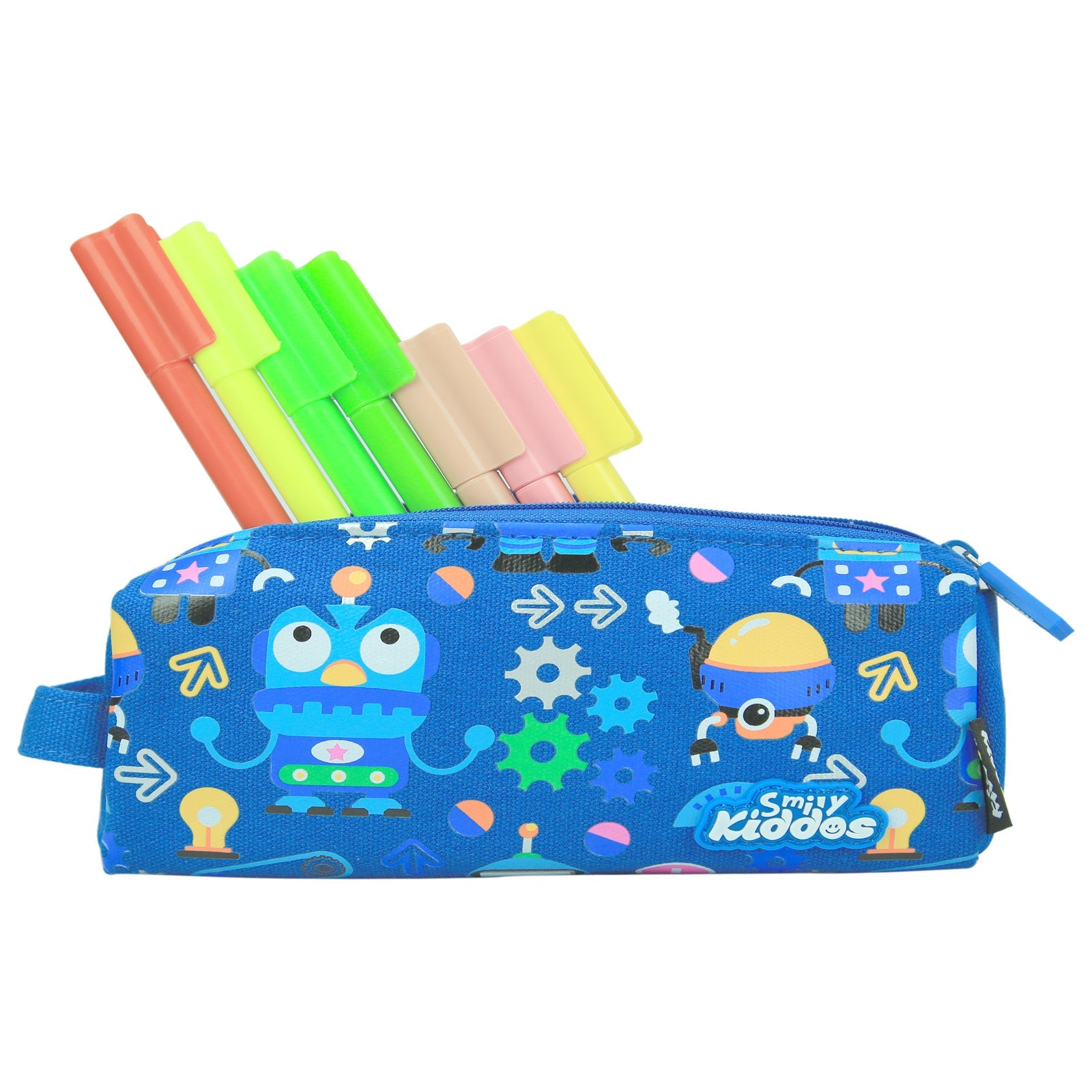 Robot Adventure Pencil Pouch – Blue