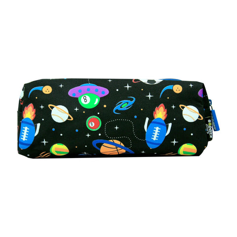 Image of Smily Twin Zipper Pencil Pouch Black