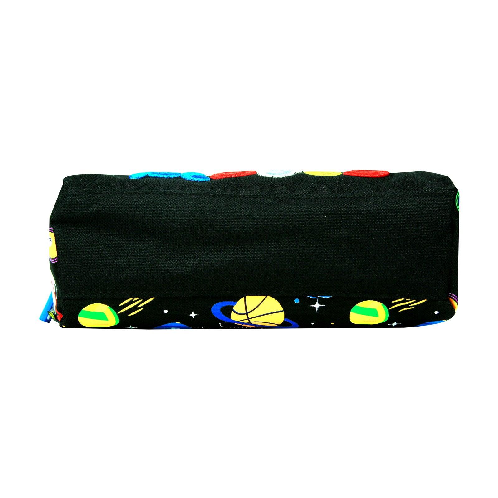 Smily Twin Zipper Pencil Pouch Black