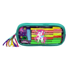 Stylish Transparent Pencil Case – Durable & Spacious - Purple