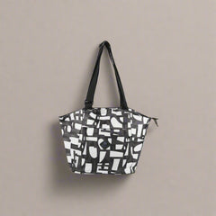 Mike Florence Hand Bag -Grey & White