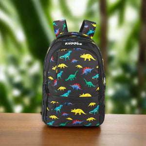 Smily Kiddos Rage Dino Backpack-Black