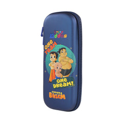 Smily Kiddos - Licensed Chhota Bheem  - Stylish & Spacious Hardtop EVA Pencil Case  One Team - Metallic Blue