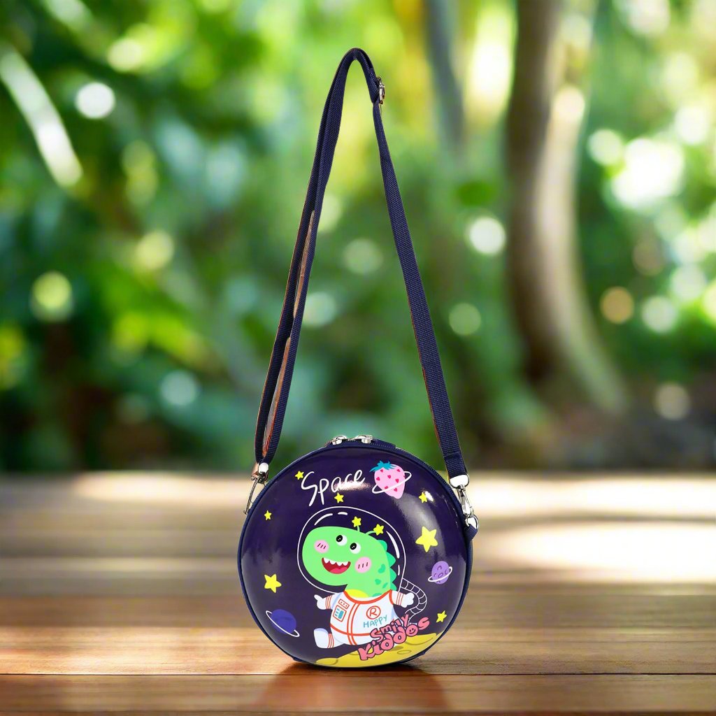 Smily Kiddos Eva Shell backpack - Space Dino theme Violet