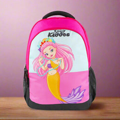 Smily Kiddos Combo Pack(Backpack,Pencil case,Lunch Bag,Lunch Box, Sipper Water Bottle Pink(Mermaid Theme)