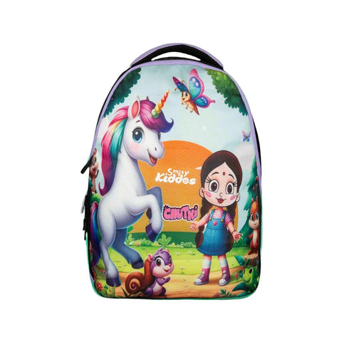 Image of Smily Kiddos - Licensed Chhota Bheem Chutki Junior Backpack 2 -  Purple