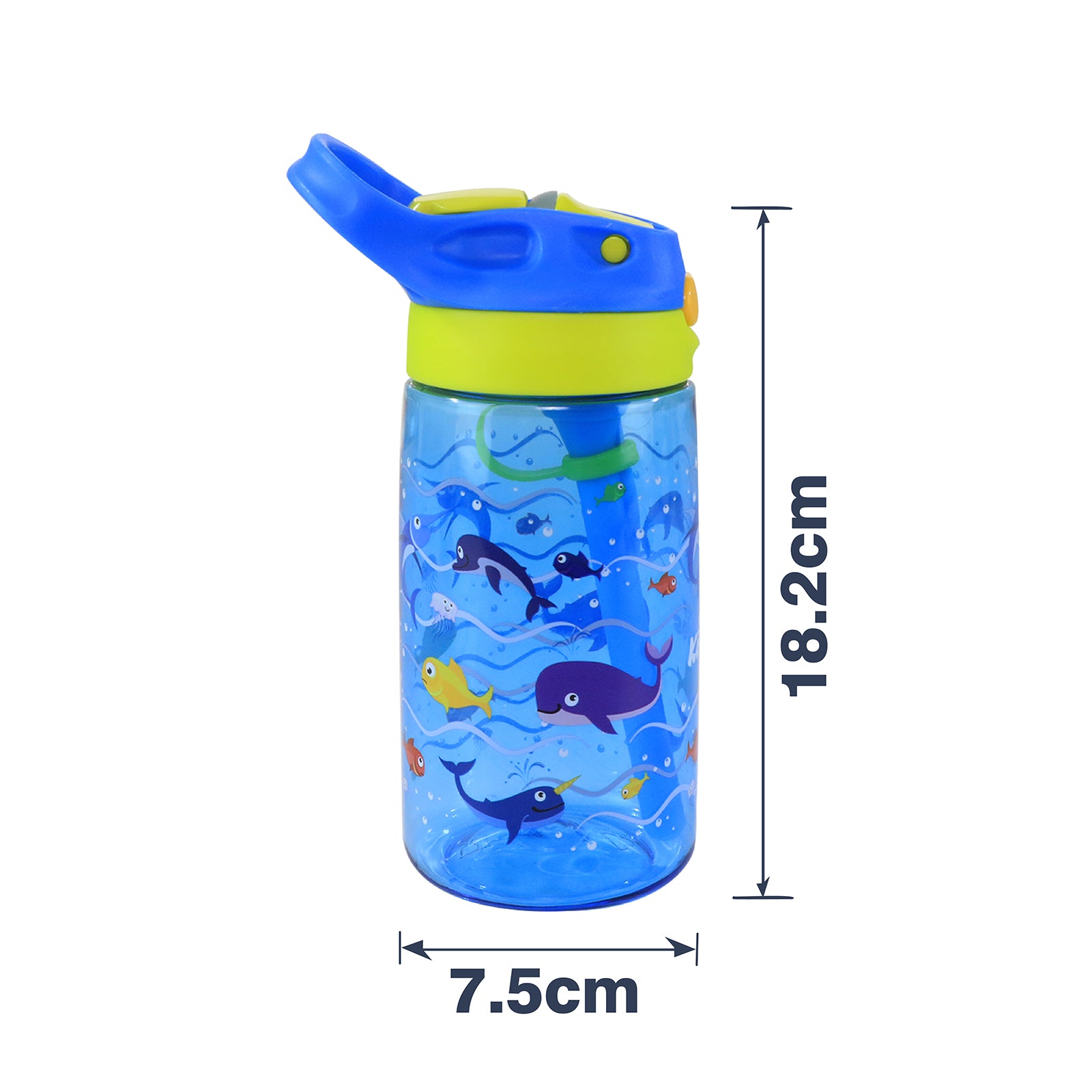 Smily kiddos Sipper Bottle 450 ml - Ocean Theme Blue