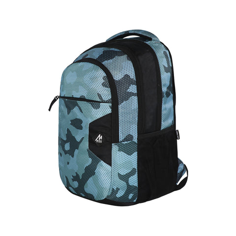 Image of Mike Bags Booster Laptop Backpack with Rain Cover in Camo Print Grey - 29 Liters Capacity