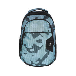 Mike Bags Booster Laptop Backpack with Rain Cover in Camo Print Grey - 29 Liters Capacity