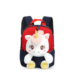 Smily kiddos Unicorn Plush toy Backpack -blue-red