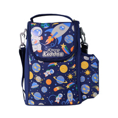 Smily Kiddos Strap Lunch Bag V2 Space Theme Blue