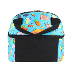 Smily Kiddos Double Decker Lunch Bag Picnic Theme- Blue LxWxH :25.5 X 17 X 20 CM