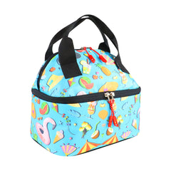 Smily Kiddos Double Decker Lunch Bag Picnic Theme- Blue LxWxH :25.5 X 17 X 20 CM