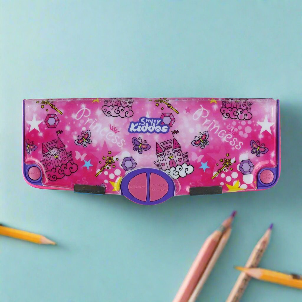 Smily Kiddos Pop Out Pencil boxe Princess Theme - Pink