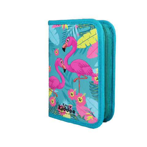 Image of Smily Kiddos Stationery Case Flamingo Theme Blue (Stationery Included)