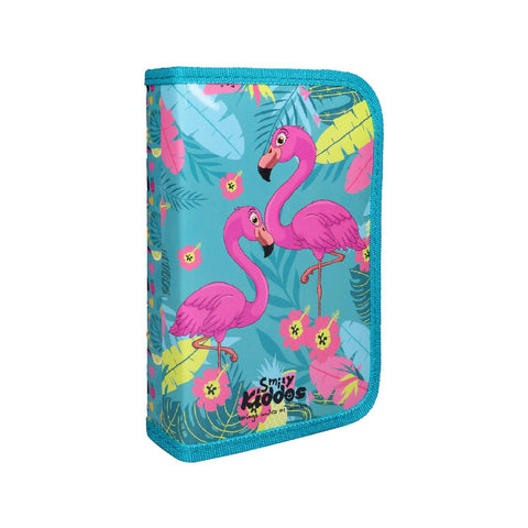 Image of Smily Kiddos Stationery Case Flamingo Theme Blue (Stationery Included)