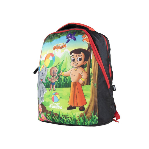 Image of Smily Kiddos - Licensed Chhota Bheem Junior Backpack 2 - Red & Black