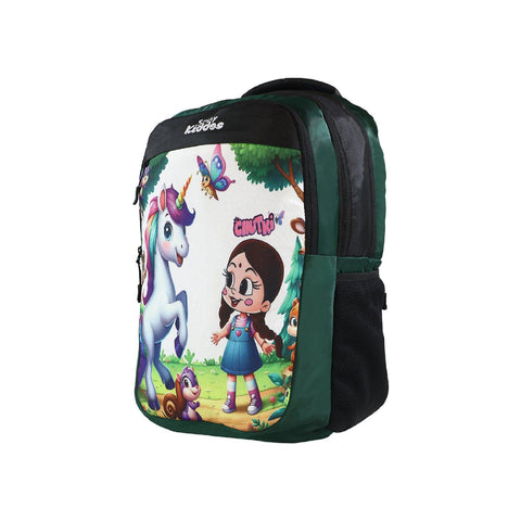 Image of Smily Kiddos - Licensed Chhota Bheem Chutki Junior Backpack 1 - Green