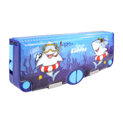 Smily Kiddos Pop Out Pencil box Shark Theme - Blue