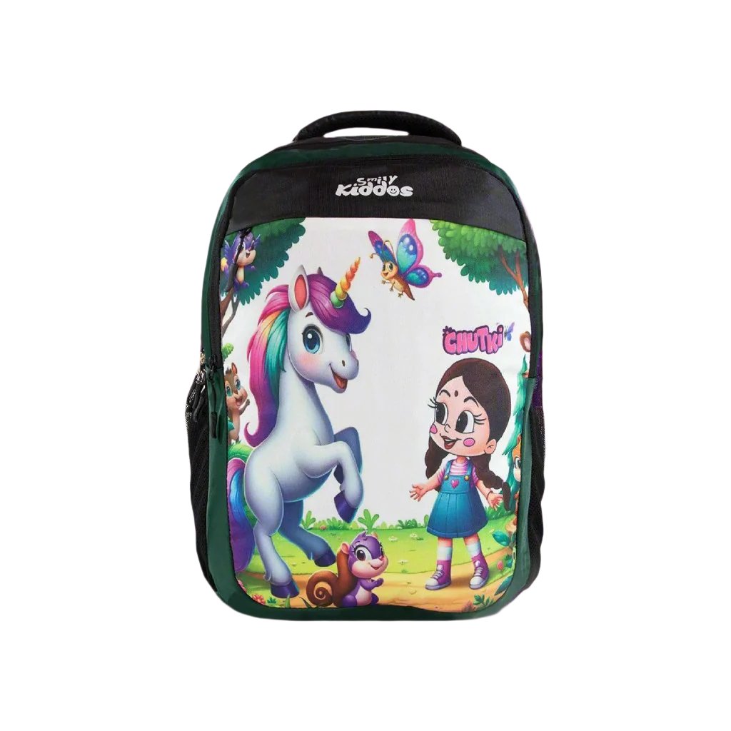 Smily Kiddos - Licensed Chhota Bheem Chutki Junior Backpack 1 - Green