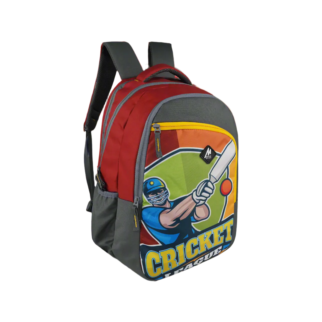 Mike Spark School Backpack - Cricket Theme