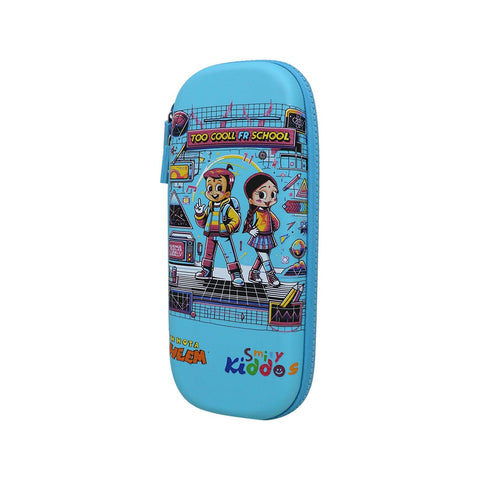 Image of Smily Kiddos - Licensed Chhota Bheem  - Stylish & Spacious Hardtop EVA Pencil Case To Cool - Light Blue