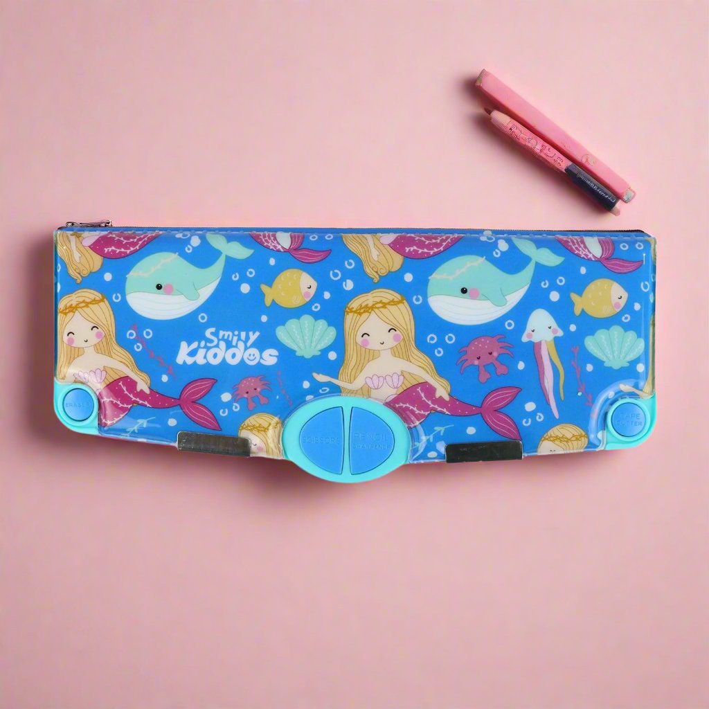 Smily Kiddos Pop Out Pencil box  Mermaid Theme - Blue