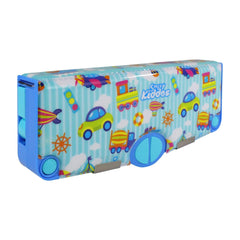 Smily Kiddos Pop Out Pencil box Transport Theme - Light Blue