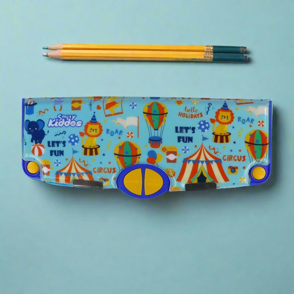 Smily Kiddos Pop Out Pencil box Circus Theme - Light Blue