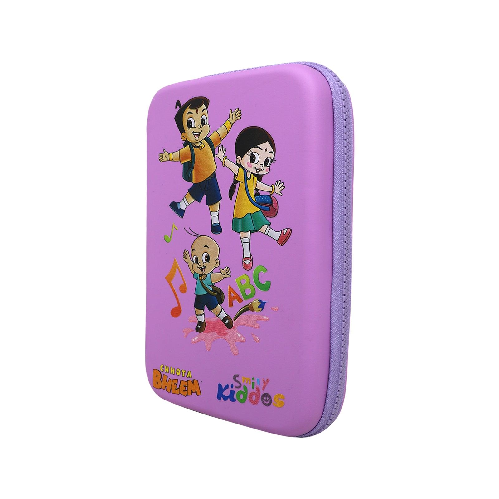 Smily Kiddos - Licensed Chhota Bheem  - Stylish & Spacious Hardtop EVA Pencil Case Musical - Purple