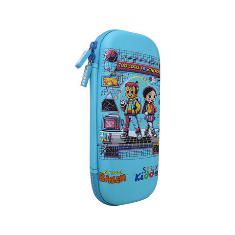 Image of Smily Kiddos - Licensed Chhota Bheem  - Stylish & Spacious Hardtop EVA Pencil Case To Cool - Light Blue