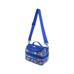 Double Decker Lunch Bag V3 | Gamer Theme | Insulated & Spacious Lunch Tote for Kids - Blue