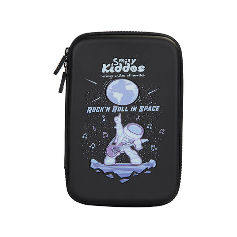 Image of Smily Kiddos Single compartment eva pencil case - Space Rock Star Black