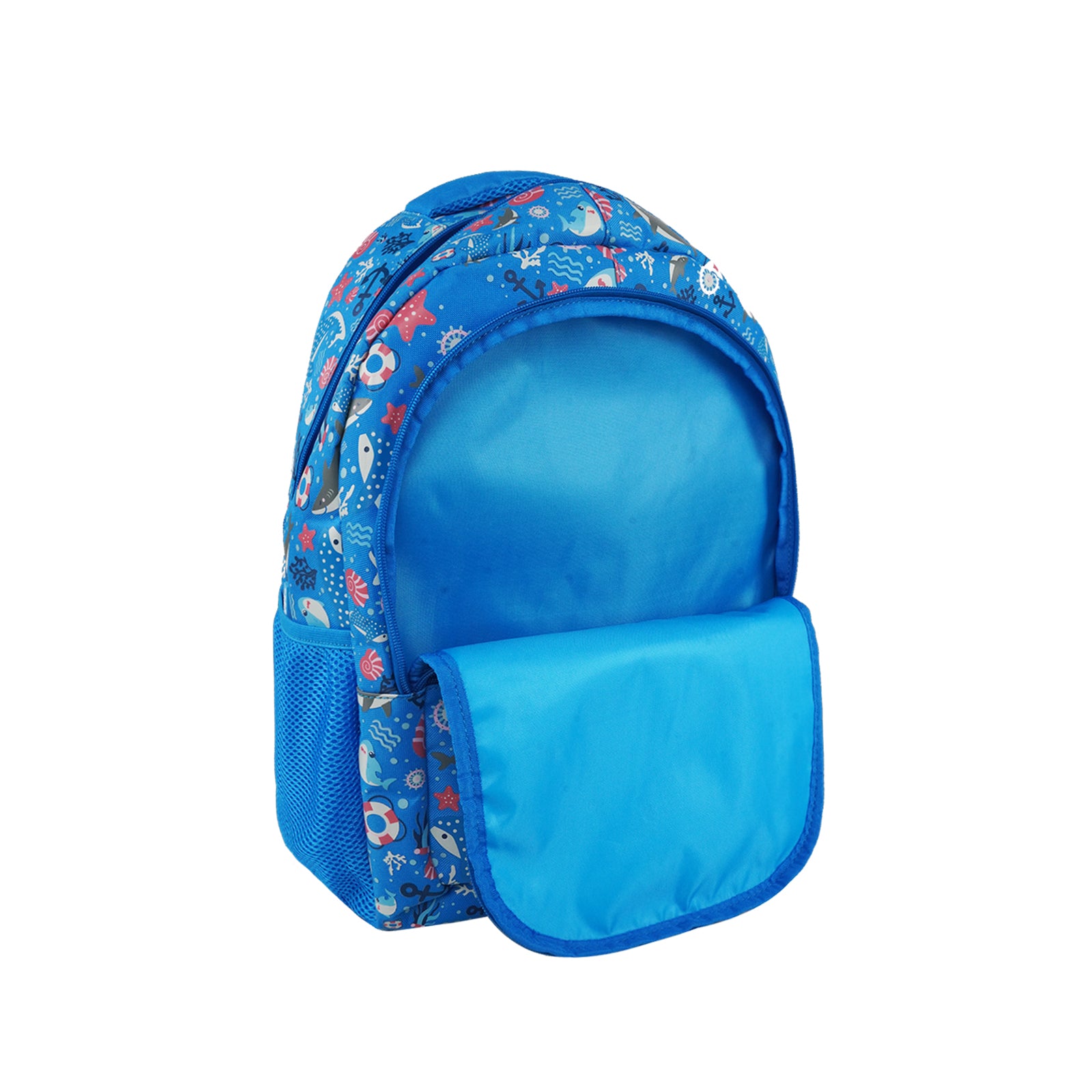 Smily Kiddos 16 Ltrs Backpack – Baby Shark Theme (Blue)