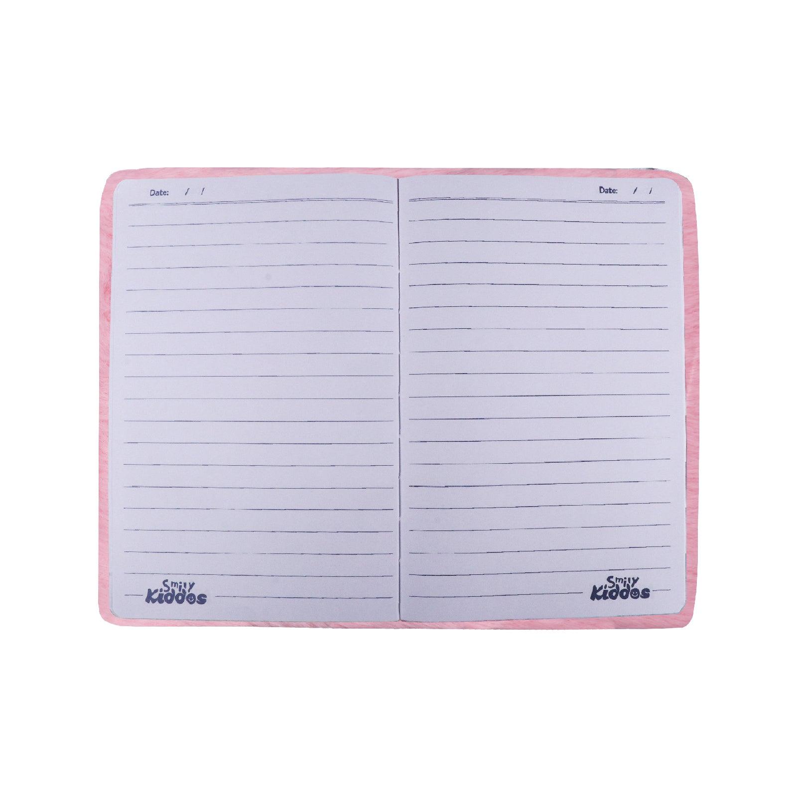 Kitty - Themed Fluffy Notebook - Light Pink