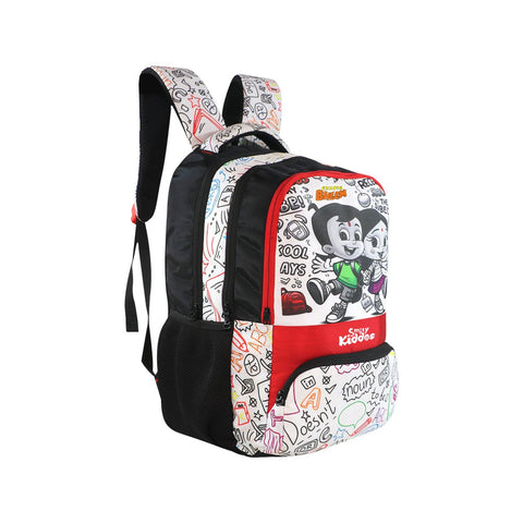 Image of Smily Kiddos - Licensed Chhota Bheem Junior Backpack Too Cool IV -Red & Black