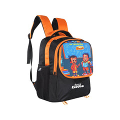 Smily Kiddos - Licensed Chhota Bheem Preschool Backpack III -Black & Orange