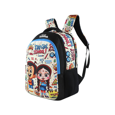 Image of Smily Kiddos - Licensed Chhota Bheem Junior Backpack Too Cool III -Black & T Blue