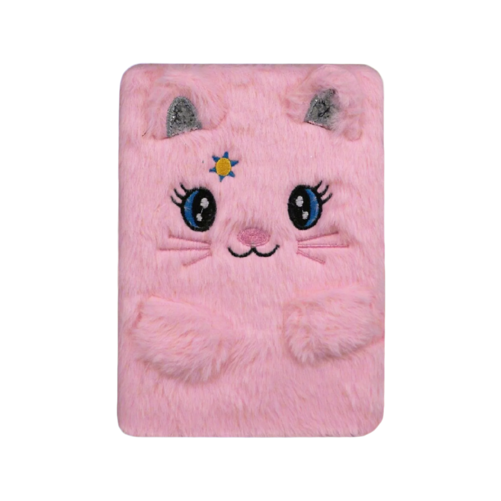 Kitty - Themed Fluffy Notebook - Light Pink