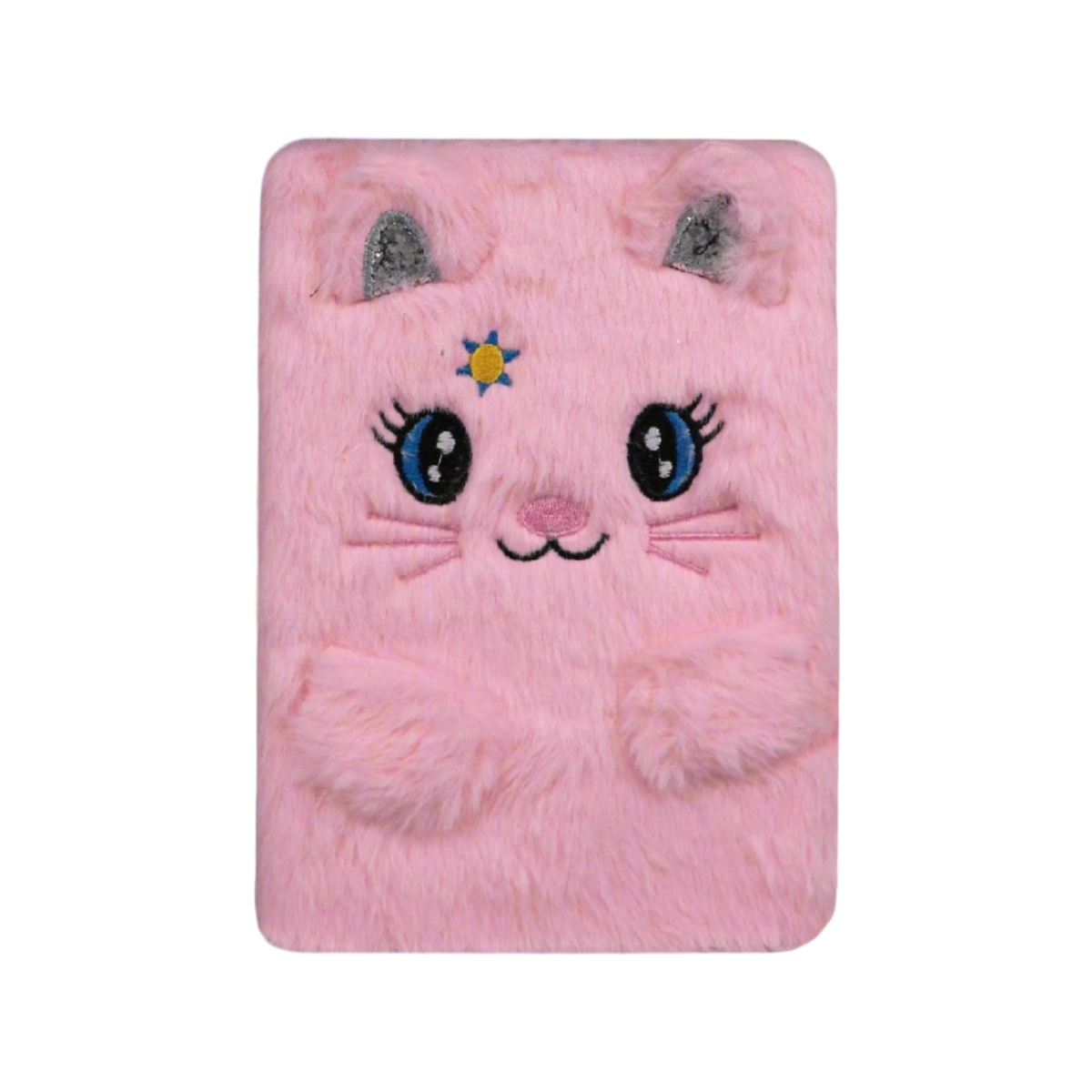 Kitty - Themed Fluffy Notebook - Light Pink