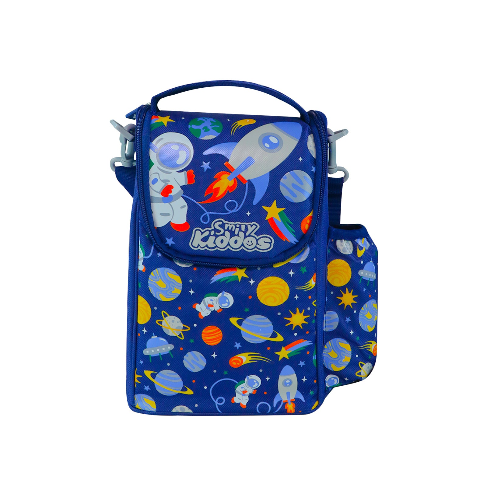 Smily Kiddos Strap Lunch Bag V2 Space Theme Blue