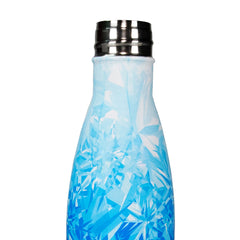 Snow Flake Theme straight water bottle stainless steel top