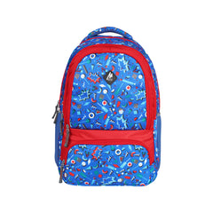 Mike Laren Laptop Backpack- Teal Blue & Red