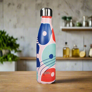 Smily Kiddos 500 ML Stainless Steel  Water Bottle Abstract Theme Multicolor